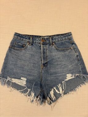 wild fable Distressed Light Blue High-Rise Jean Shorts size 4